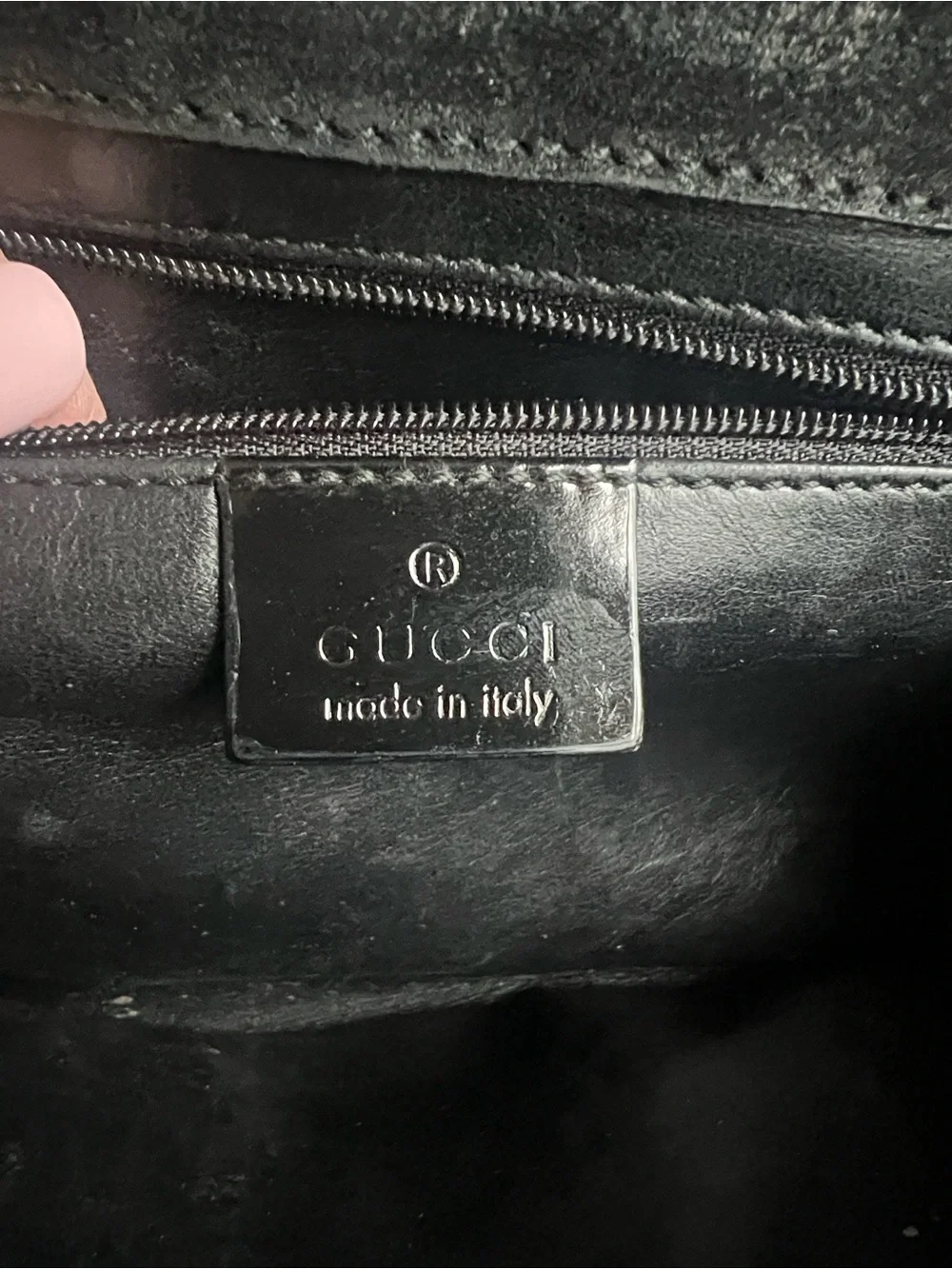 Gucci Black Patent Leather Messenger Bag